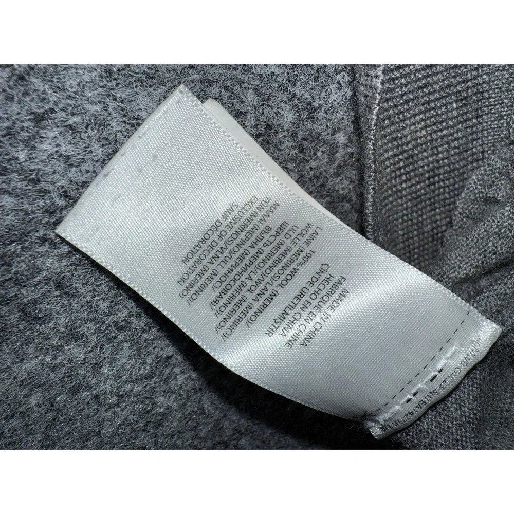 Polo Ralph Lauren Sweater Men's XL Gray‎ 100% Washable Merino Wool Classic